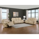 9345 - Beige Sofa Set with Console Loveseat