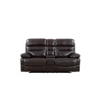 9442 - Brown Console Loveseat