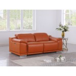 9762 DivanItalia Camel Top Grain Italian Leather Modular Loveseat