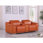 9762 DivanItalia Camel Modular Power Reclining Loveseat – Top Grain Italian Leather