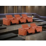 9762 - Camel 8-Piece Power Reclining Sofa Set In Italian Leather