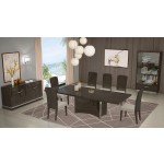 D845 - Gray Dining Table and 6 Chair Set