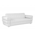904 - White Italian Leather Sofa