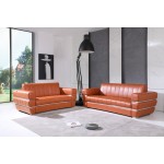 904 - Camel Italian Leather Sofa Love