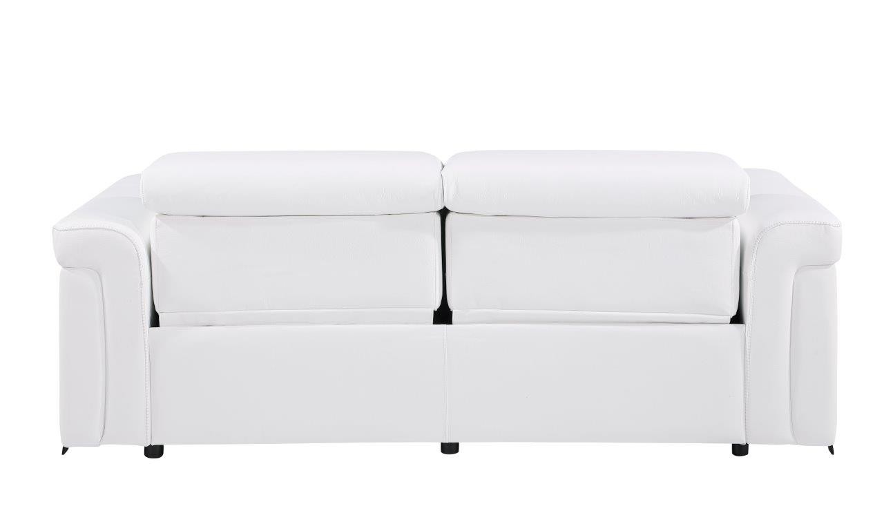1126 Top Grain Power Reclining Italian White Leather Sofa Set Living Rooms