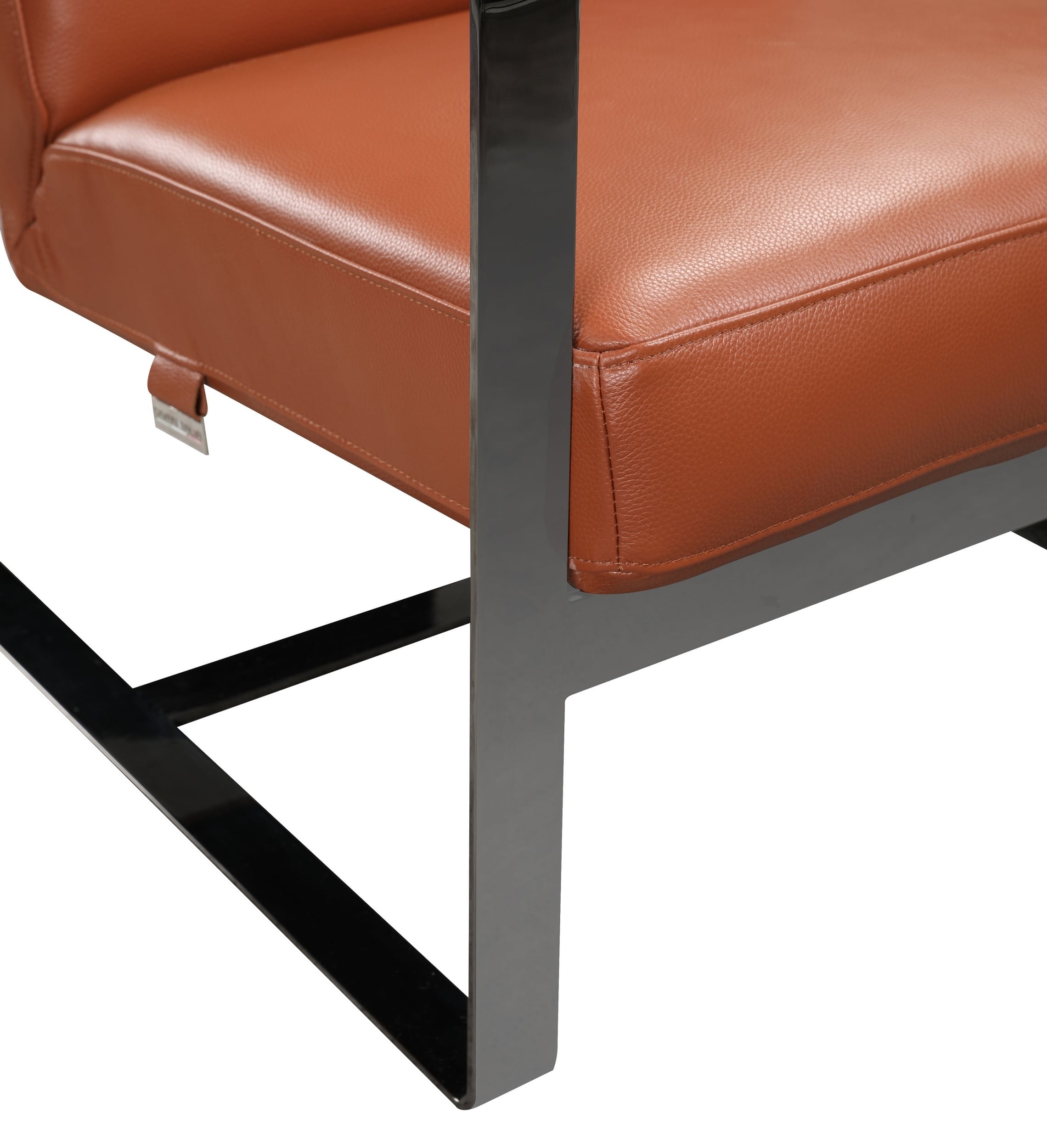 C67 - Camel Leather Accent Chair - Accent Chairs