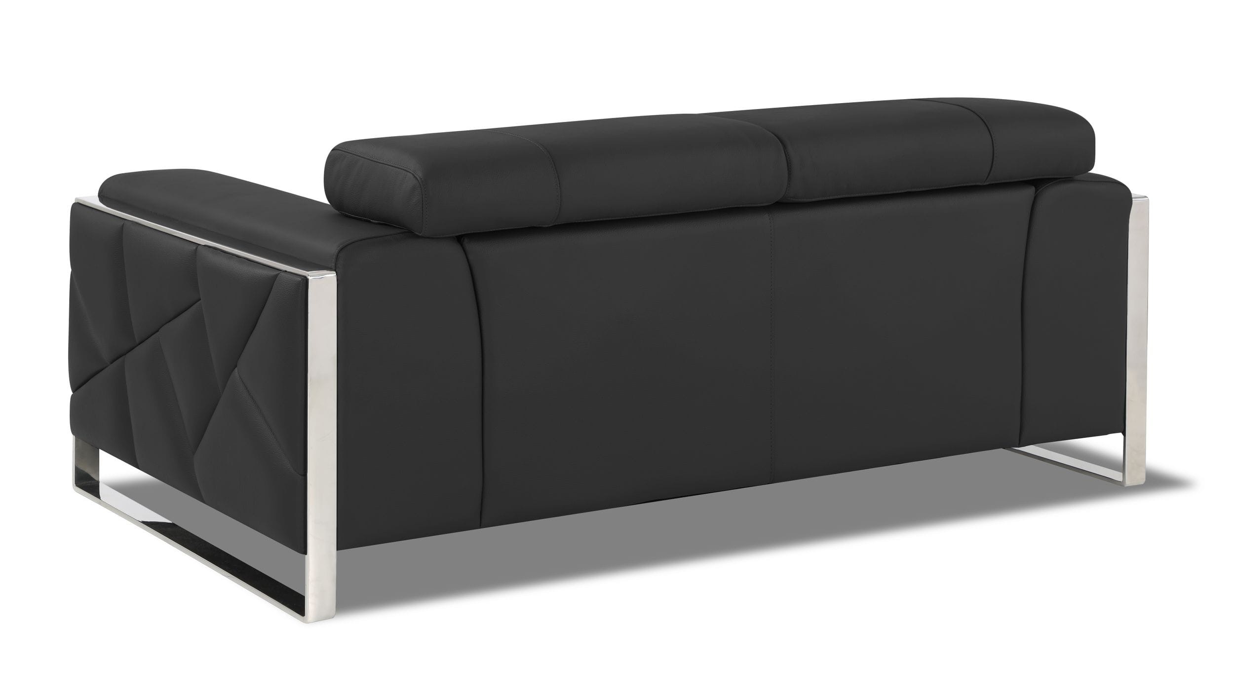 903 DivanItalia Dark Gray Sofa Set – Top Grain Italian Leather