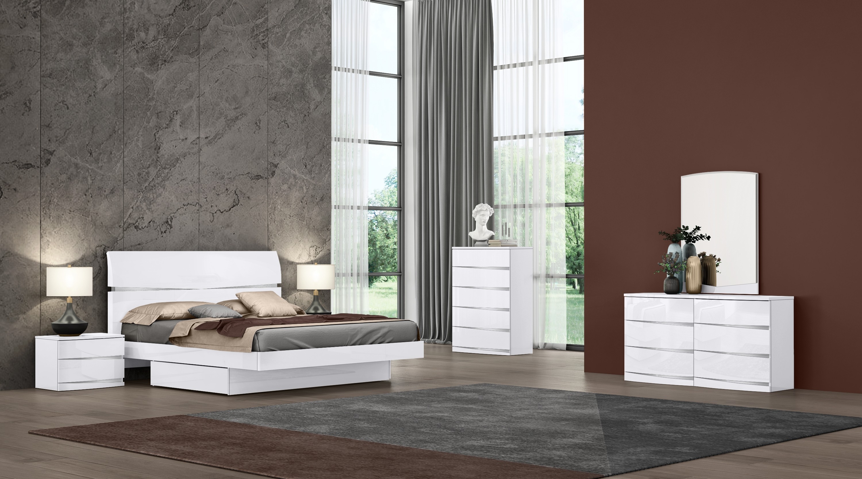 Wynn White Bed Beds Bedroom