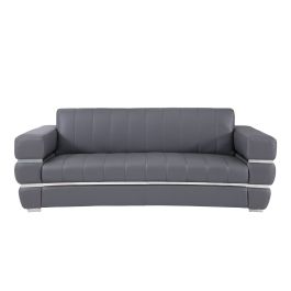 904 DivanItalia Dark Gray Sofa in Top-Grain Italian Leather