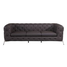 970 DivanItalia Brown Sofa in Top-Grain Italian Leather
