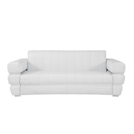 904 DivanItalia White Sofa in Top-Grain Italian Leather