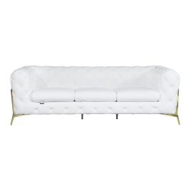 970 DivanItalia White Sofa in Top-Grain Italian Leather