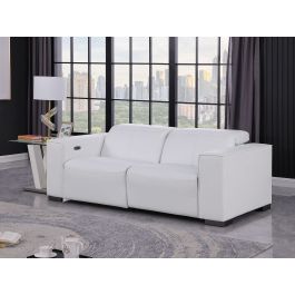 1208 Dual Power Reclining Loveseat in Genuine Leather