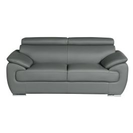 4571 Grey Genuine Leather Sofa