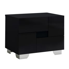 Aria - Black Nightstand