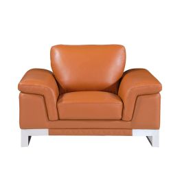 411 DivanItalia Camel Chair in Top-Grain Italian Leather