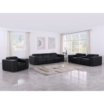 1208 Modular Leather Set with 5 Power Recliners & Power Headrests