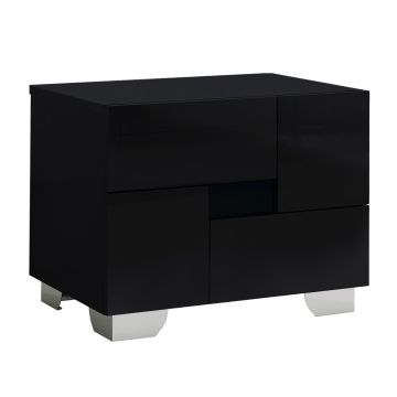 Aria - Black Nightstand
