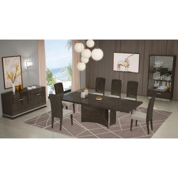 D845 - Gray Dining Table and 6 Chair Set