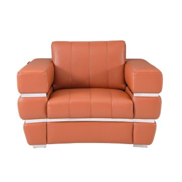 904 DivanItalia Camel Chair in Top-Grain Italian Leather